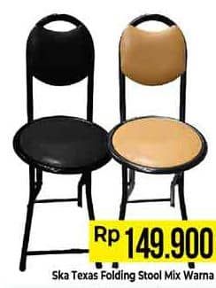 Promo Harga SKA Texas Folding Stool Mix Warna  - Hypermart