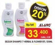 Promo Harga SELSUN Shampoo 7 Herbal Flower 120 ml - Superindo