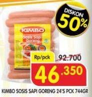 Promo Harga Kimbo Sosis Sapi Goreng 744 gr - Superindo