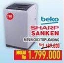 Promo Harga BEKO/SHARP/SANKEN Mesin Cuci Top Loading  - Hypermart