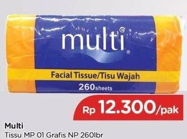 Promo Harga MULTI Facial Tissue MP01 260 pcs - TIP TOP