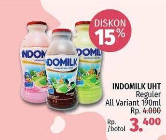 Promo Harga INDOMILK Susu Cair Botol All Variants 190 ml - LotteMart