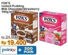 Promo Harga Foxs Silky Pudding Milk Chocolate, Strawberry 160 gr - Indomaret