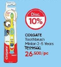 Promo Harga Colgate Toothbrush Minion Smile 2-5 Yo 1 pcs - Guardian