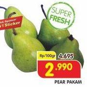 Promo Harga Pear Packham per 100 gr - Superindo