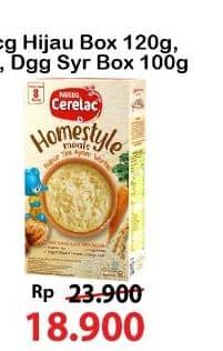 Promo Harga Nestle Cerelac Homestyle Bubur Tim Daging Sayur, Ayam Wortel 100 gr - Alfamart