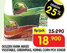 Promo Harga GOLDEN FARM Mixed Vegetable, Greenpeas, Kernel Corn  - Superindo