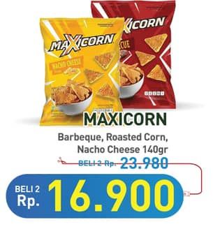 Promo Harga MAXICORN Snack Barbecue, Nacho Cheese, Roasted Corn 150 gr - Hypermart