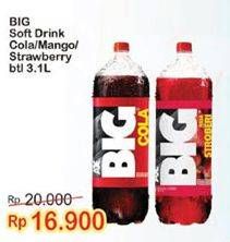 Promo Harga AJE BIG COLA Minuman Soda Cola, Mango, Strawberry 3100 ml - Indomaret