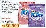 Promo Harga SO KLIN Softergent Cheerful Red, Purple Lavender 1800 gr - Indomaret