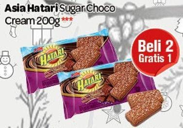 Promo Harga ASIA HATARI Cream Biscuits Sugar Chocolate 200 gr - Carrefour
