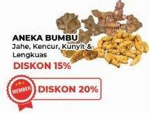 Promo Harga Jahe/Kencur/Kunyit/Lengkuas  - Yogya