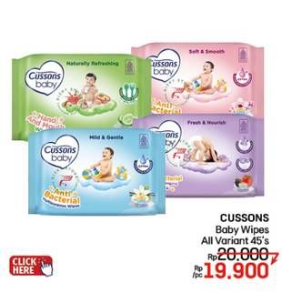 Promo Harga Cussons Baby Wipes All Variants 50 sheet - LotteMart
