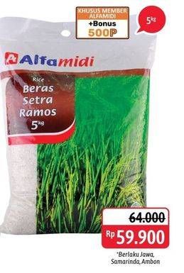 Promo Harga ALFAMIDI Beras Setra Ramos 5 kg - Alfamidi