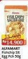 Promo Harga Alfamart Fish Chips Salted Egg 50 gr - Alfamart