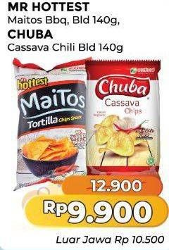 Promo Harga Mr Hottest Maitos Tortilla Chips/Chuba Cassava Chips  - Alfamart