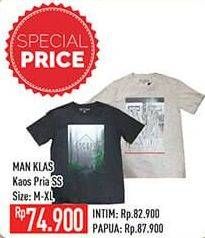 Promo Harga MAN KLAS Kaos Pria S/S M-XL  - Hypermart