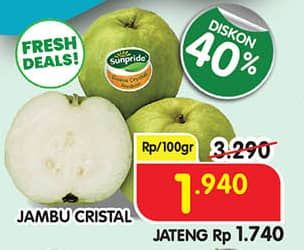 Promo Harga Sunpride Jambu Crystal per 100 gr - Superindo