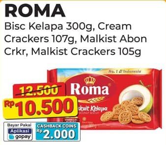 Promo Harga Roma Biskuit Kelapa 300 gr - Alfamart