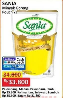Promo Harga Sania Minyak Goreng 2000 ml - Alfamart