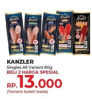 Promo Harga Kanzler Sosis Single All Variants 60 gr - Yogya