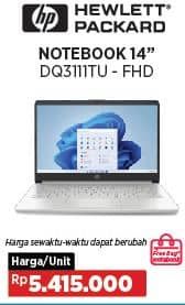 Promo Harga HP 14" Laptop 14S-DQ3111TU  - COURTS