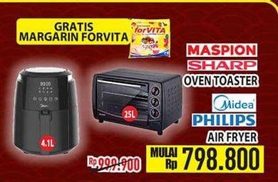 Promo Harga MASPION/SHARP Oven Toaster/MIDEA/PHILIPS Air Fryer  - Hypermart