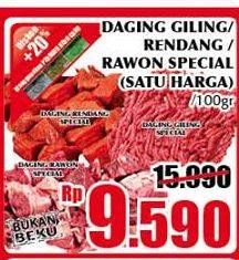 Promo Harga Daging Gilign Special/ Daging Rendang Special/ Daging Rawon Special 100gr  - Giant