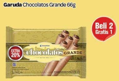 Promo Harga CHOCOLATOS Wafer Roll Grande 66 gr - Carrefour