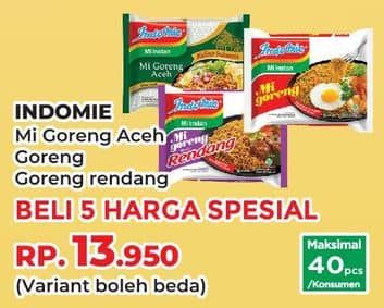 Promo Harga Indomie Mi Goreng Aceh, Spesial, Rendang 85 gr - Yogya