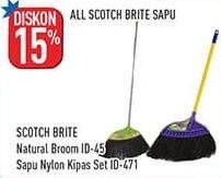 Promo Harga SCOTCH BRITE Natural Broom ID-45 / Sapu Nylon Kipas Set ID-471  - Hypermart