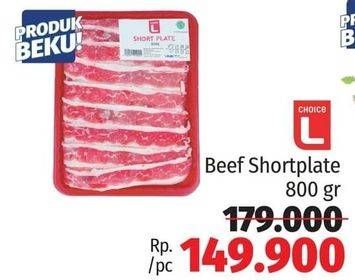 Promo Harga CHOICE L Beef Short Plate 800 gr - Lotte Grosir