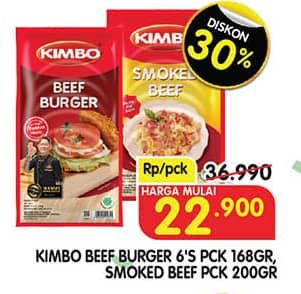 Promo Harga Kimbo Smoked Beef/Beef Burger  - Superindo