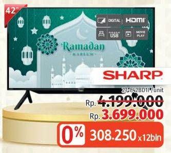 Promo Harga SHARP 2T-C42BD1i | LED TV 42"  - LotteMart