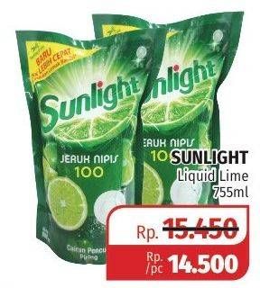 Promo Harga SUNLIGHT Pencuci Piring Jeruk Nipis 100 755 ml - Lotte Grosir