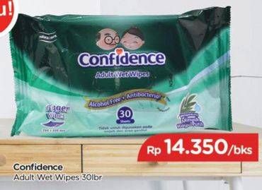 Promo Harga CONFIDENCE Adult Wet Wipes 30 pcs - TIP TOP
