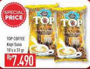 Promo Harga Top Coffee Kopi per 10 sachet 31 gr - Hypermart