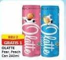 Promo Harga Olatte Drink Pear, Peach 240 ml - Alfamart