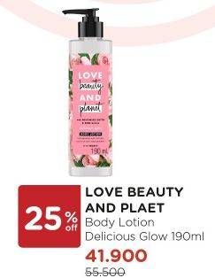 Promo Harga LOVE BEAUTY AND PLANET Body Lotion Delicious Glow 190 ml - Watsons