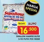 Promo Harga SWALLOW Naphthalene Disk Ball S-112 Putih 150 gr - Superindo