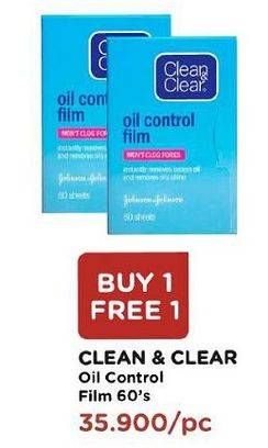 Promo Harga CLEAN & CLEAR Oil Control Film 60 pcs - Watsons