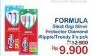 Promo Harga FORMULA Sikat Gigi Silver Pro Diamond Medium, Silver Pro Ripple Soft 3 pcs - Indomaret