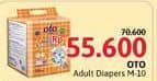 Promo Harga OTO Adult Diapers M10 10 pcs - Alfamidi