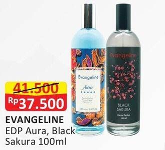 Promo Harga EVANGELINE Eau De Parfume Aura, Black Sakura 100 ml - Alfamart