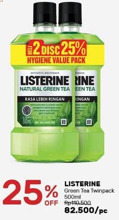 Promo Harga LISTERINE Mouthwash Antiseptic Green Tea 500 ml - Guardian