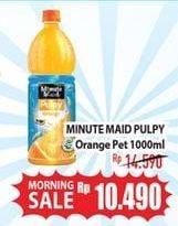 Promo Harga MINUTE MAID Juice Pulpy Orange 1000 ml - Hypermart