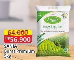 Promo Harga Sania Beras Premium 5000 gr - Alfamart