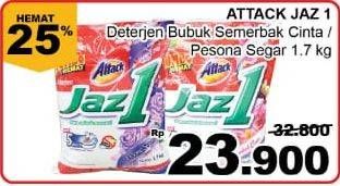 Promo Harga ATTACK Jaz1 Detergent Powder Semerbak Cinta, Pesona Segar 1700 gr - Giant