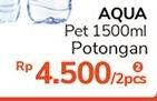 Promo Harga AQUA Air Mineral per 2 botol 1500 ml - Alfamidi