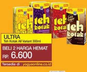 Promo Harga Ultra Teh Kotak All Variants 300 ml - Yogya